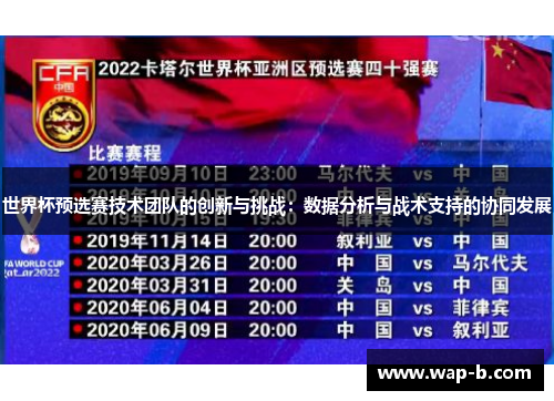 世界杯预选赛技术团队的创新与挑战：数据分析与战术支持的协同发展